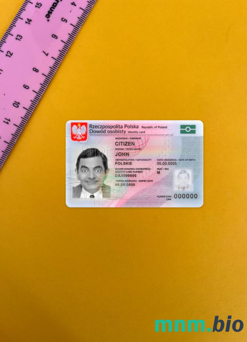 Polska karta ID 2019-obecnie wersja 2 fotowygląd szablon PSD